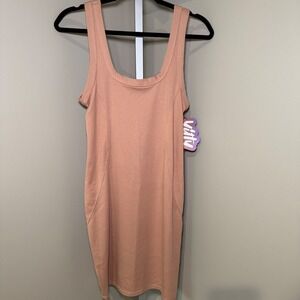 Yitty Body Butter Tank‎ Dress M/M Brown Sugar Sleeveless Bodycon Mini Casual